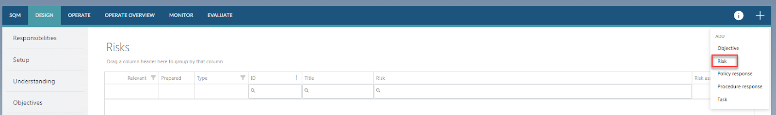 Een risico toevoegen.